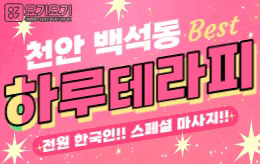 천안 백석동 스웨디시 마사지 [ 하루테라피 ]